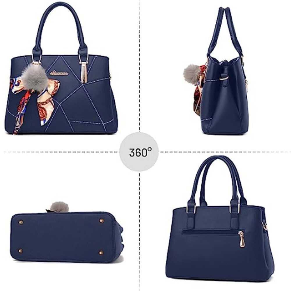 2164 Leather Handbags Purses Top-handle Totes Satchel Shoulder Bag - Picture 4 of 7